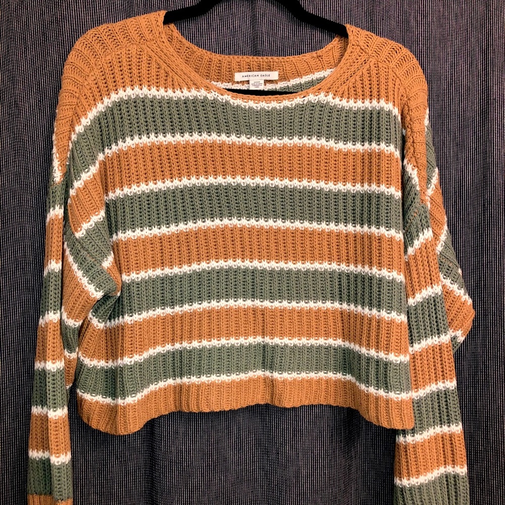 American Eagle Cropped Knit Sweater